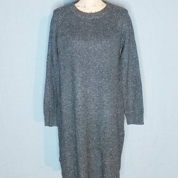  MADEWELL - NWT, Grey Curved Hem Sweater Dress, Sz M - Picture 3 of 8